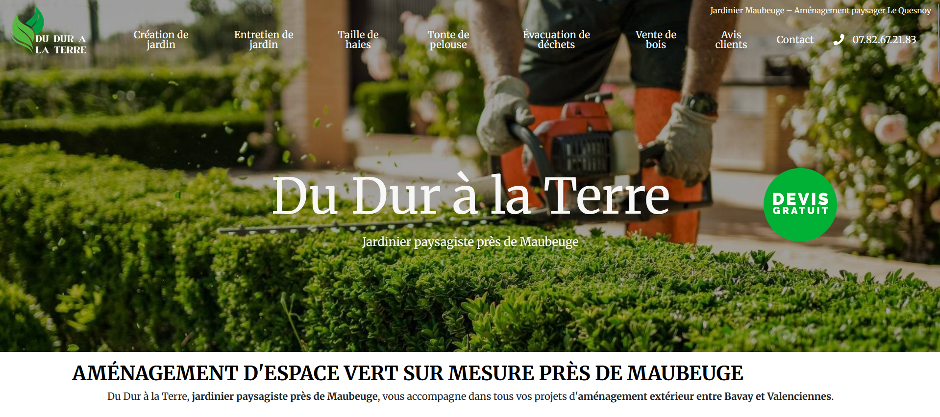 Entretien de jardin près de Valenciennes